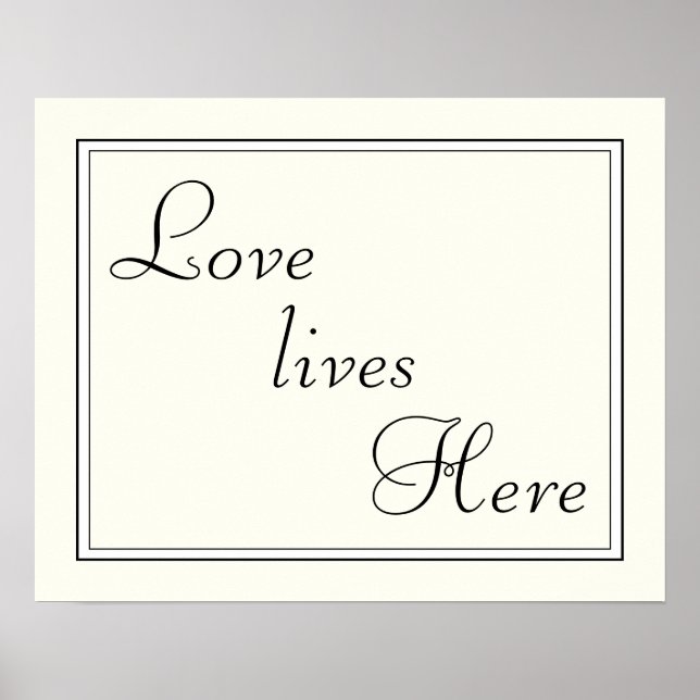 Love lives here poster (Front)