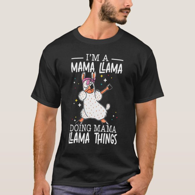 Love Llama Alpaca Animal  Mama Llama T-Shirt (Front)
