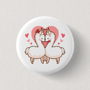 Love Llamas 1 Inch Round Button