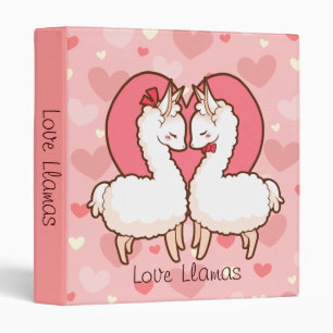 Love Llamas Heart Binder