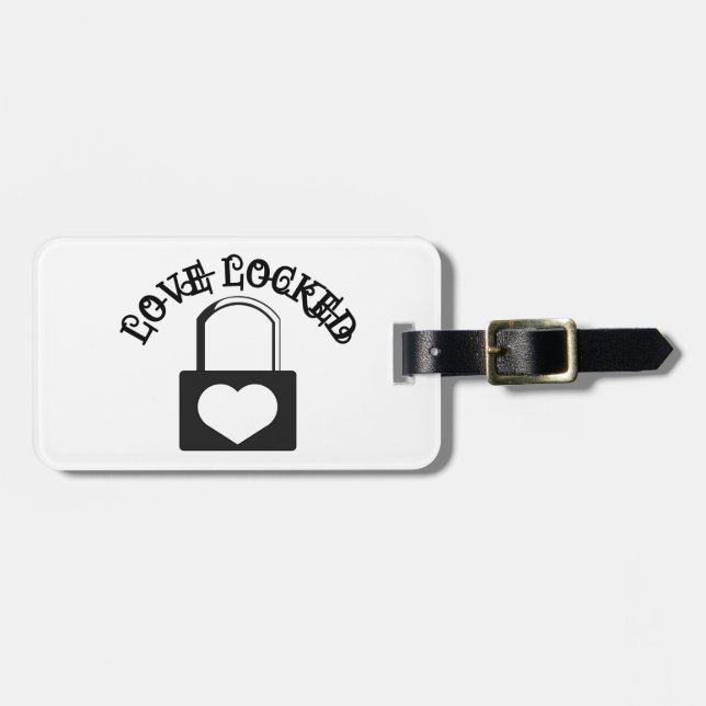 Love Locked Luggage Tag (Front Horizontal)