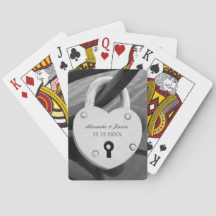 Love locker wedding party favour playing cards