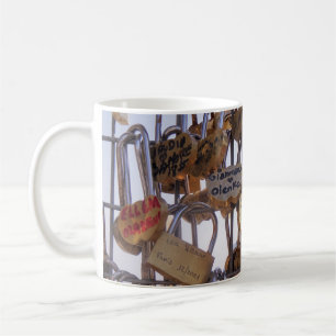Love Locks and Eiffel Tower. Paris. France.  Coffee Mug