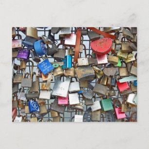 Love locks postcard