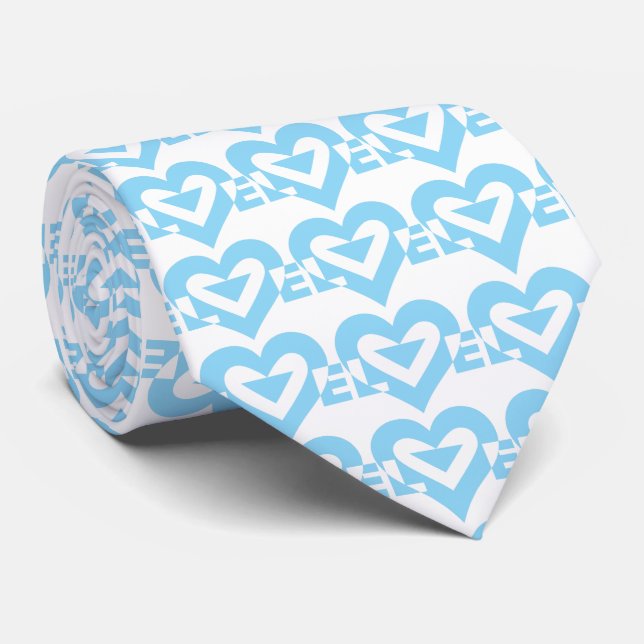 Love Logo, Blue Tie (Rolled)