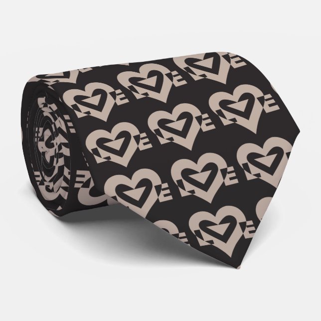 Love Logo, Grey and Black Tie (Rolled)
