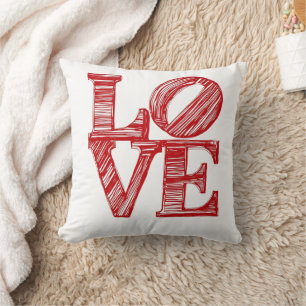 LOVE Logo Pillow, Valentine's day gift Throw Pillow