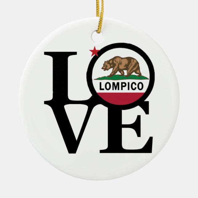 LOVE Lompico Ceramic Ornament (Front)
