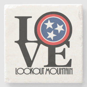 LOVE Lookout Mountain Stone Coaster