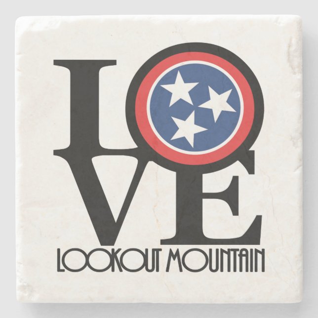 LOVE Lookout Mountain Stone Coaster (Front)