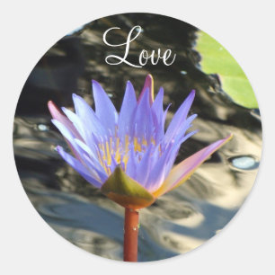 Love Lotus Classic Round Sticker