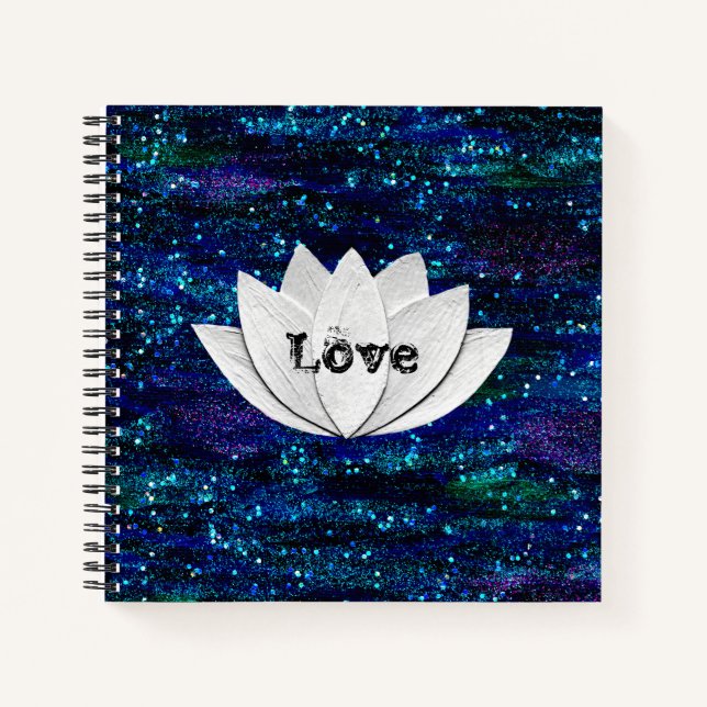 Love Lotus Flower Galaxy Notebook (Front)