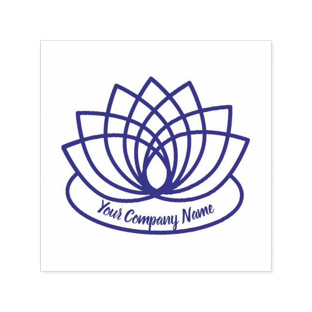 Love Lotus Flower Logo Self-inking Stamp (Design)