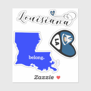 Love Louisiana, Feuille de Stickers Coupe Die