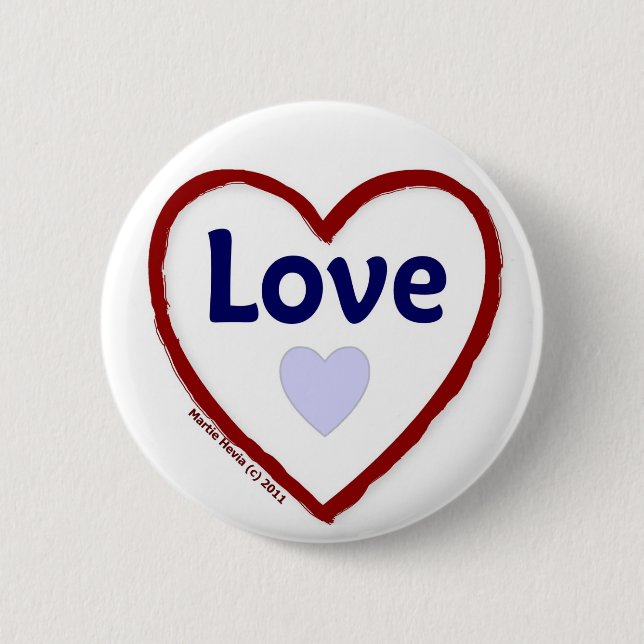 Love Love 2 Inch Round Button (Front)