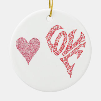 LOVE LOVE CERAMIC ORNAMENT