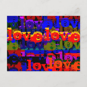 Love Love Contemporary Urban Art Postcard