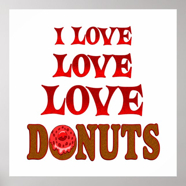 Love Love Doughnuts Poster (Front)