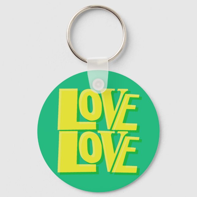 Love Love Key Charm Keychain (Back)