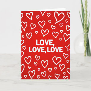 Love Love Love Hearts Card