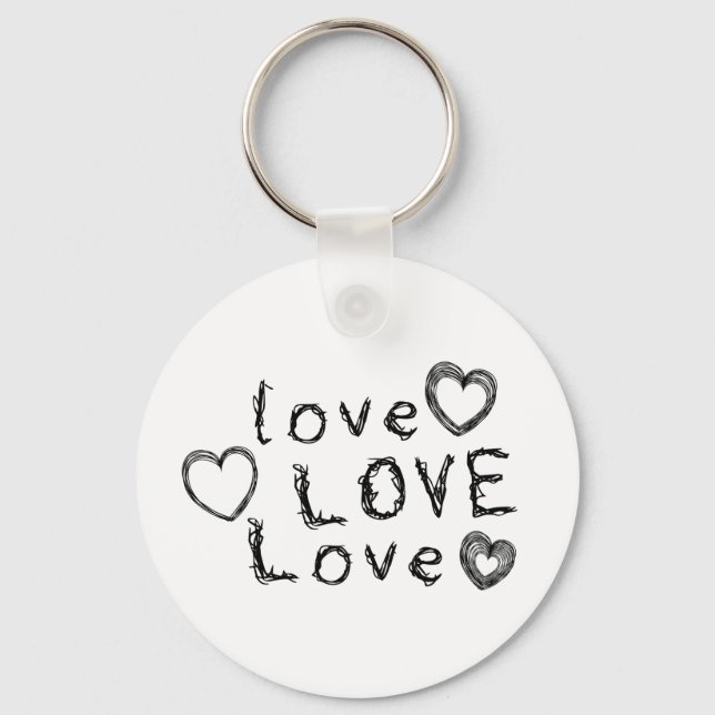 Love, Love, Love  Keychain (Front)