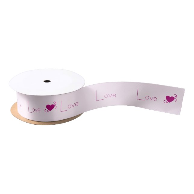 Love Love Love Ribbon Satin Ribbon (Spool)