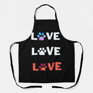 love love love tshirt design apron