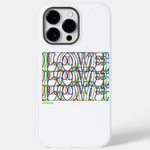 LOVE LOVE LOVE typographic valentines day          Case-Mate iPhone 14 Pro Max Case