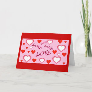 Love, Love, Love Valentine Card