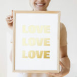 LOVE LOVE LOVE | WALL FOIL PRINTS<br><div class="desc">LOVE LOVE LOVE | WALL Foil Prints</div>