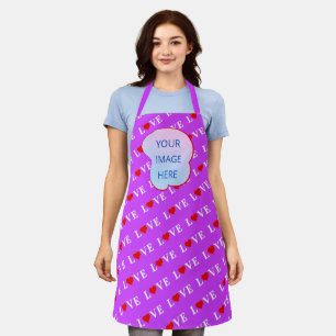 Love, love you, heart shape, personalize photo apron