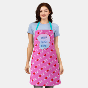 Love, love you, heart shape, personalize photo apron