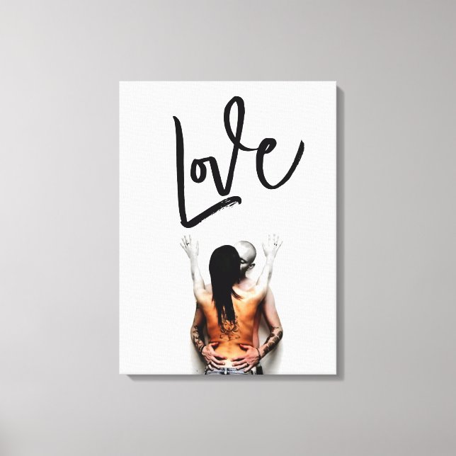 love - loves canvas print (Front)