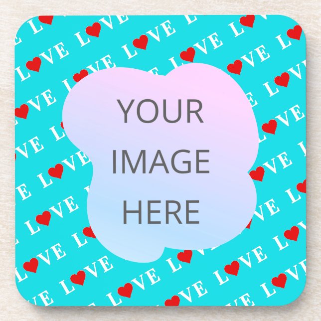 LOVE, Loving, Heart, Caring, LOVE Motif, Patterns, Coaster (Front)
