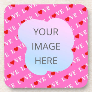 LOVE, Loving, Heart, Caring, LOVE Motif, Patterns, Coaster