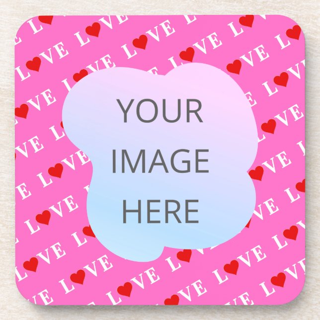 LOVE, Loving, Heart, Caring, LOVE Motif, Patterns, Coaster (Front)