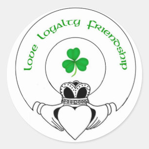 Love, Loyalty, Friendship Claddah Classic Round Sticker