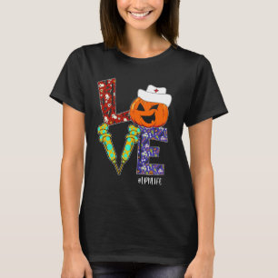 Love LPN Nurse Life Nurse Halloween Scary Pumpkin  T-Shirt
