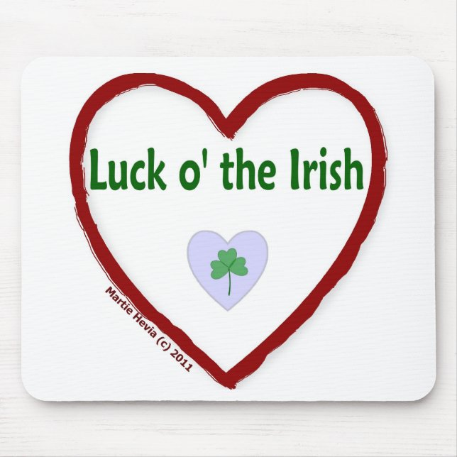 Love Luck o' the Irish Mouse Pad (Front)