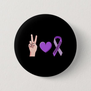 Love Lupus Purple Ribbon Awareness Meme  2 Inch Round Button