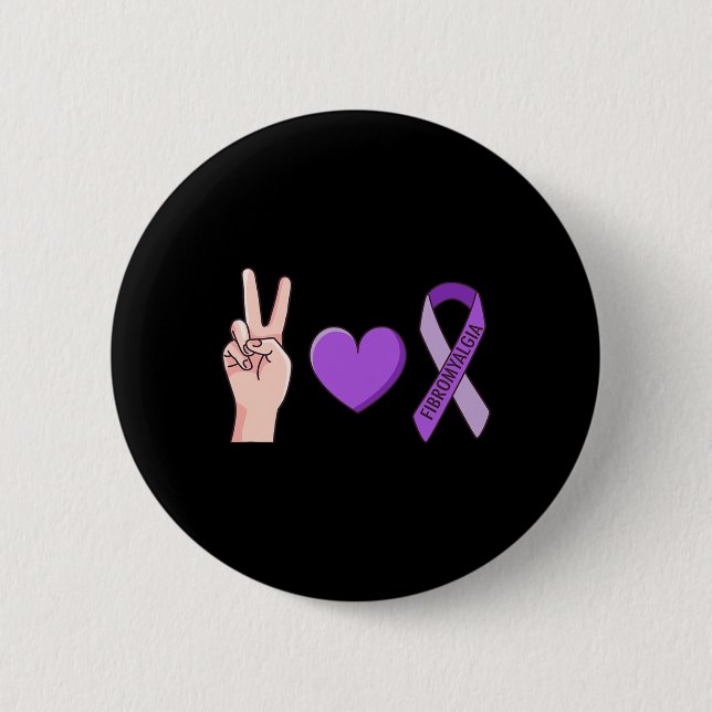 Love Lupus Purple Ribbon Awareness Meme  2 Inch Round Button (Front)
