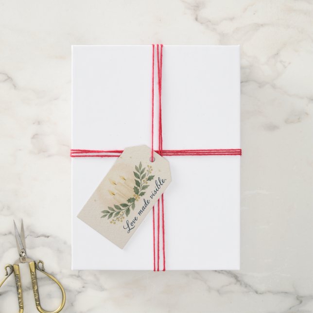Love Made Visible — Christmas Gift Tag (With Twine)