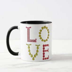 Love made with Gemstones Mug