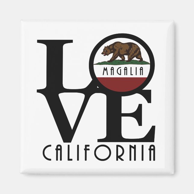 LOVE Magalia CA Magnet (Front)