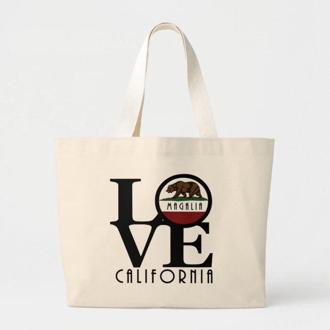 LOVE Magalia California Large Tote Bag (Front)