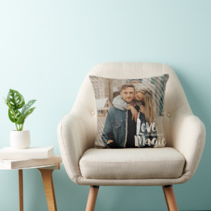 Love Magic   Modern Grunge Chalk Photo Overlay Throw Pillow