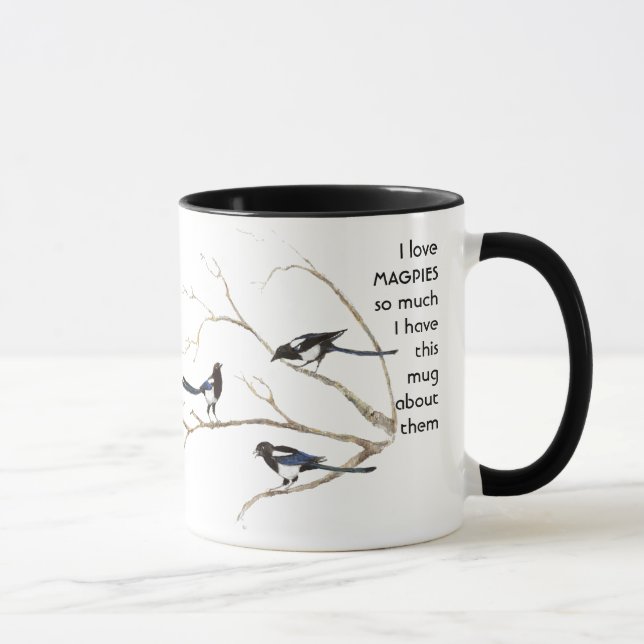 Love MAGPIES tellement je me moque Citer Mug (Droite)