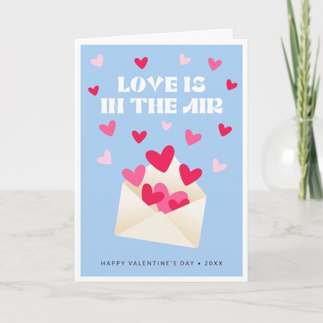 Love Mail Hearts Envelope Valentine's Day Holiday Card (Front)