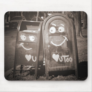 love mailboxes : i heart you mouse pad