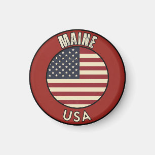 Love Maine Gift - Cute ME State Souvenir Magnet